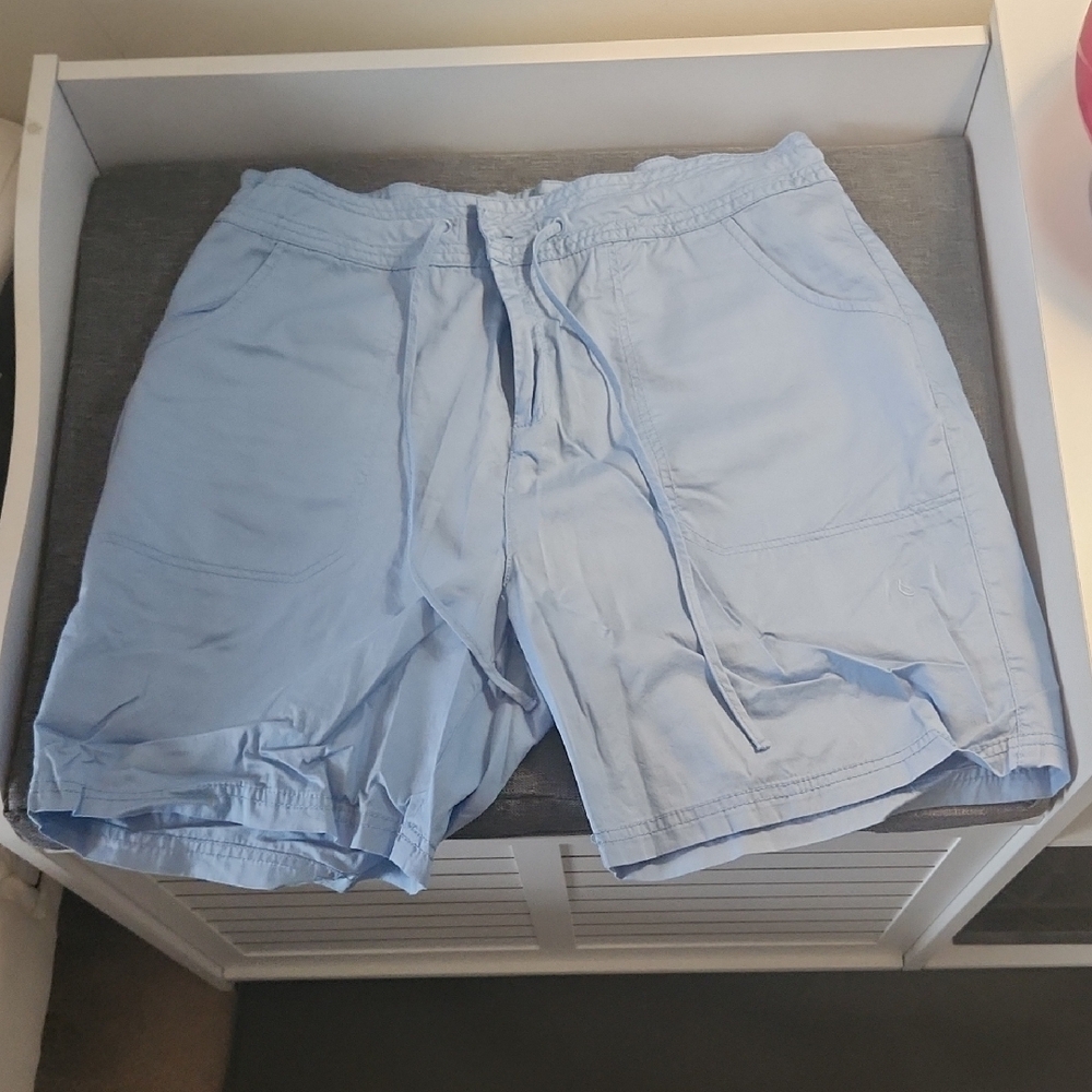 Caribbean Joe Blue Athletic Shorts Lightweight Drawstring